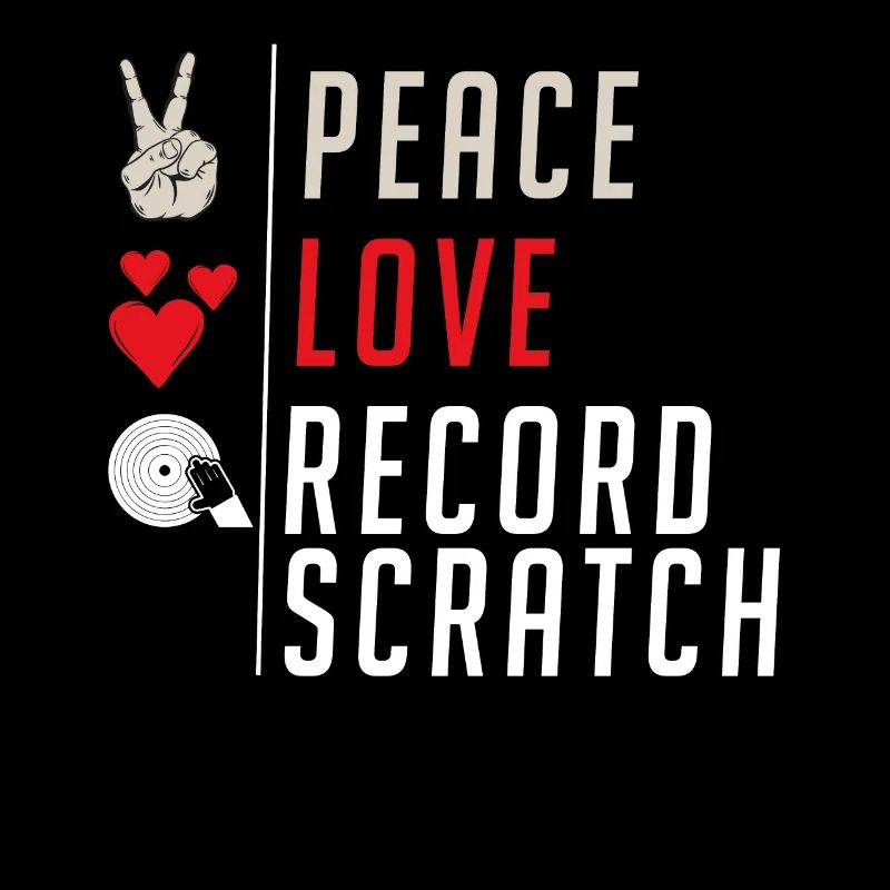 Peace Love Record Scratch Effetto Sonoro