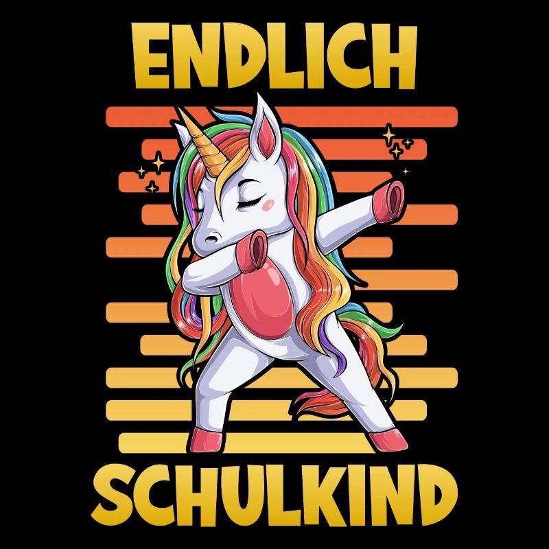 Endlich Schulkind Einhorn