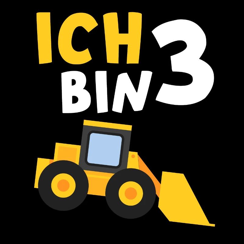 Ich bin 3 Bagger 3. Geburtstag