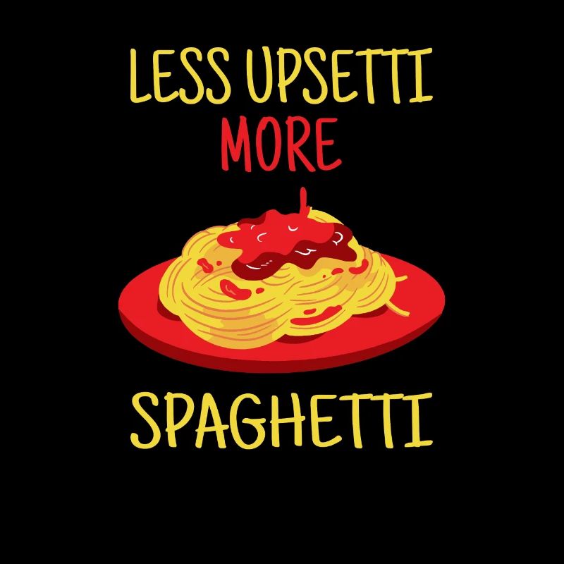 Moins d'upsetti plus de spaghetti tshirt drôle de pâtes