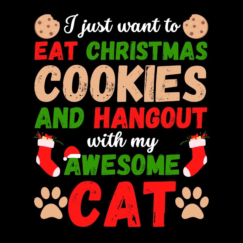 Noël avec des biscuits mangeurs de chats