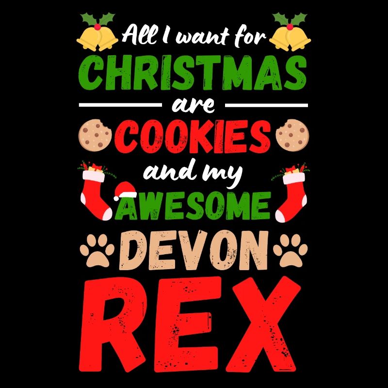 Christmas Cat Devon Rex Cookies