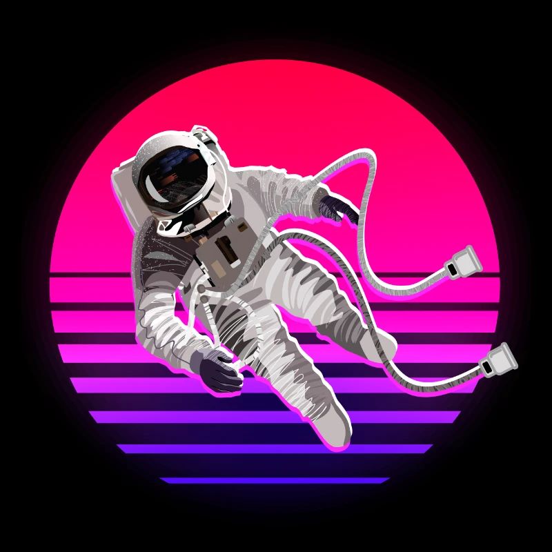 Retro Sonne Astronaut Weltraum Raumfahrt