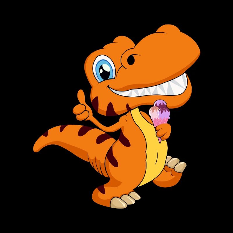 Tyrannosaurus Rex mit lecker Eis