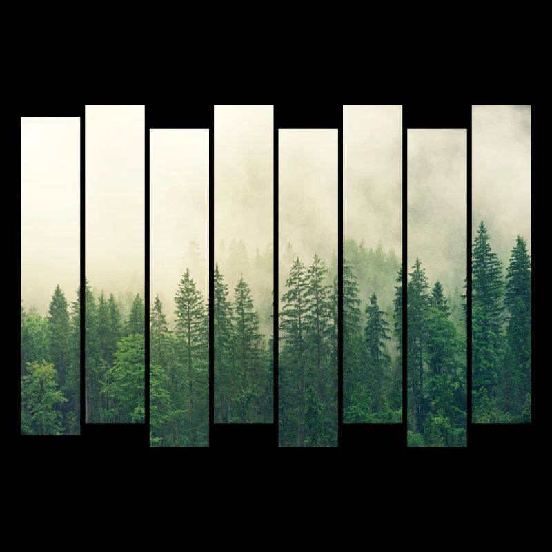 Black Forest Tile Design Modern Coniferous Forest Tree