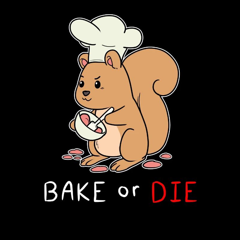 Süßes Backen Bäcker Konditor Eichhörnchen Geschenk