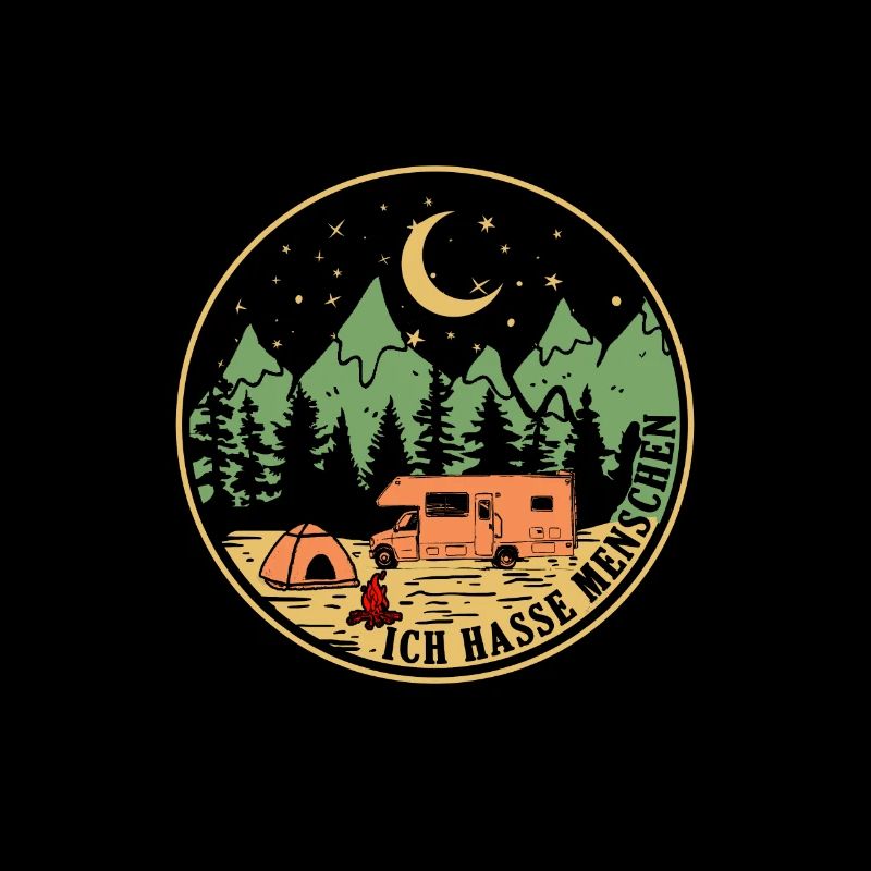 I hate people camping camper gift