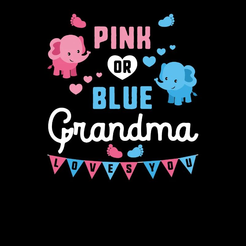 Rosa oder blaue Oma liebt Sie lustiges Geschlecht Baby R.
