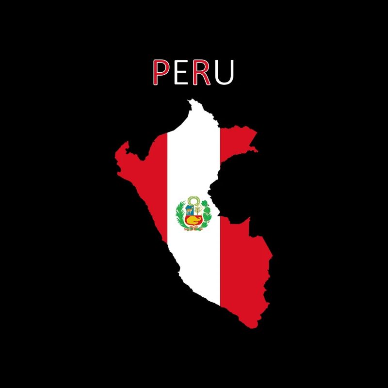Peru Flagge - Kunstdesign