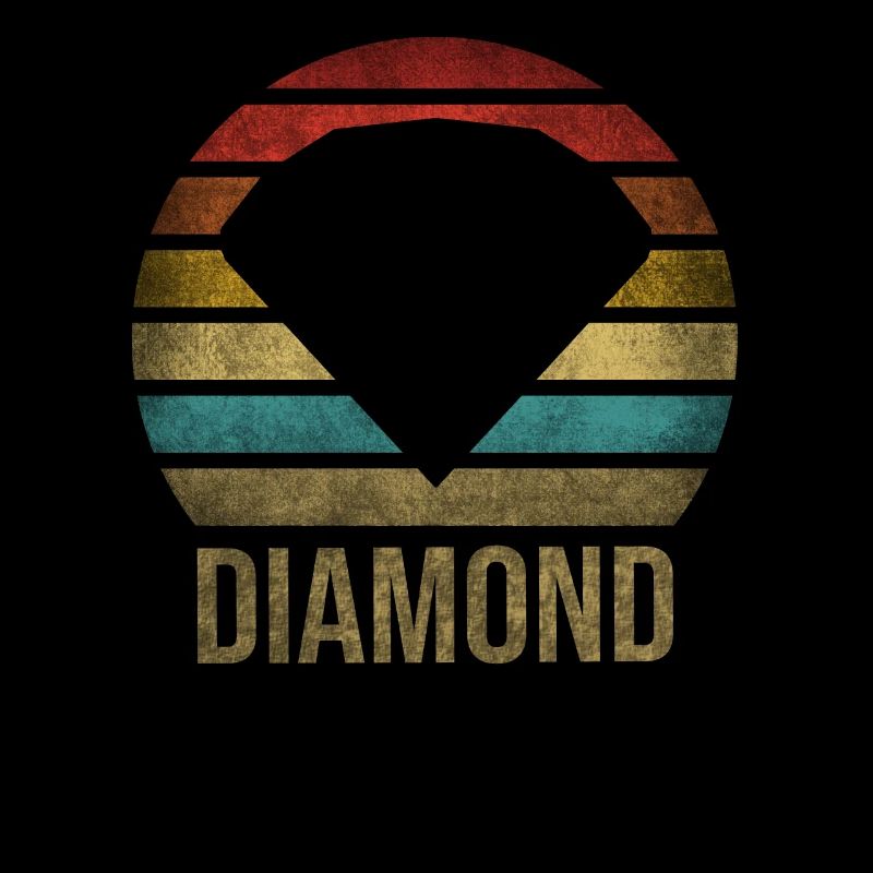 Ruby Gemstone Retro Sunset