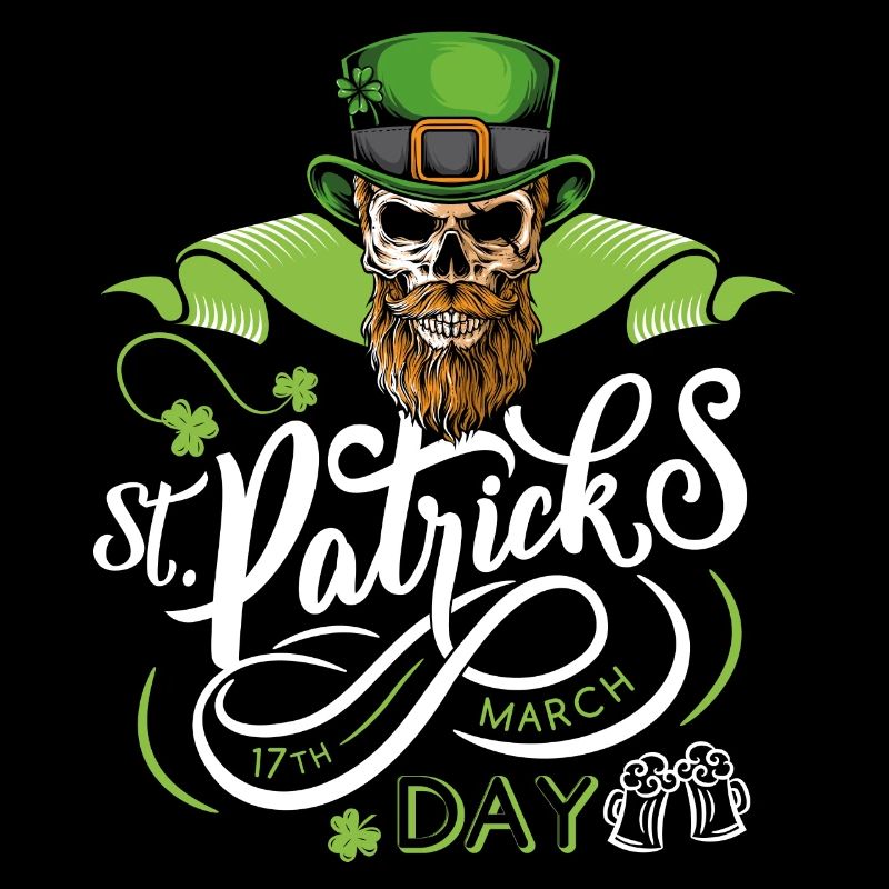 St. Patricks Day - Skull
