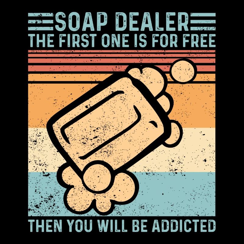 Funny soap making soap merchant
