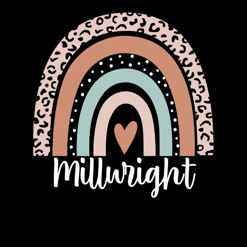Millwright Rainbow Leopard Funny Millwright