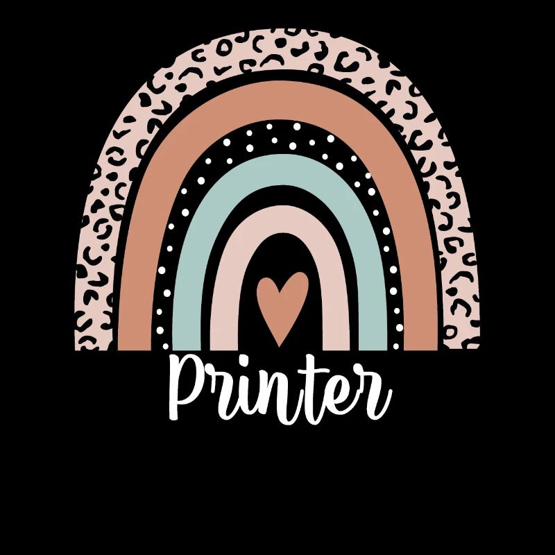 Printer Rainbow Leopard Funny Printer Appreciation