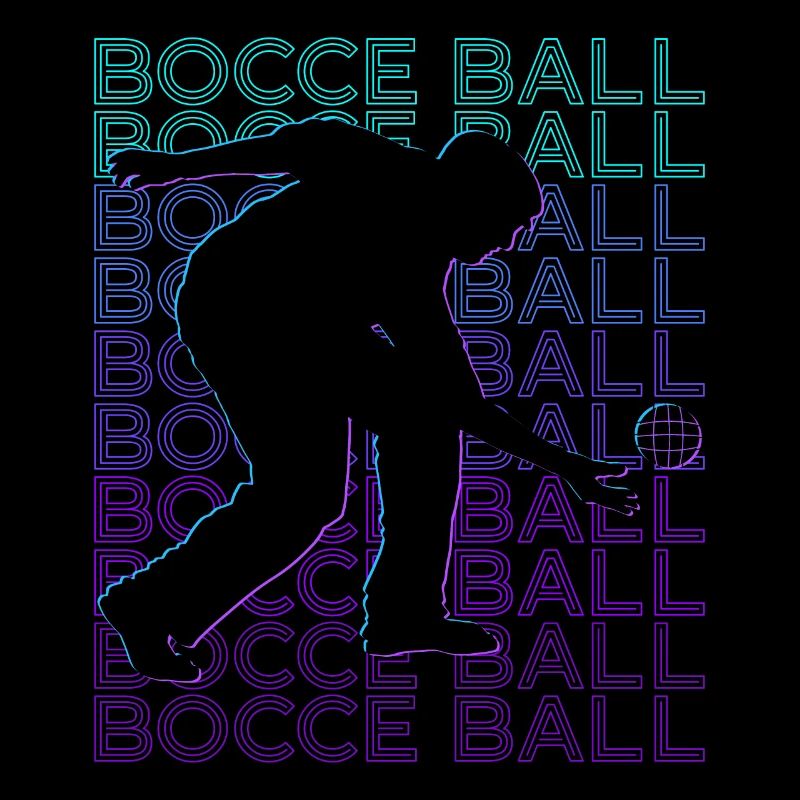 Bocce Player Retro