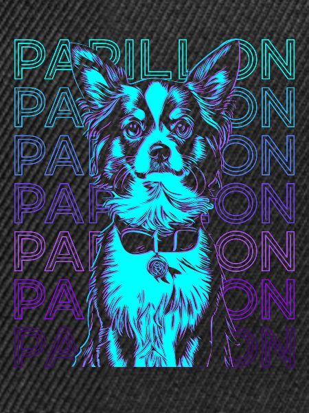 Papillon Hund Retro