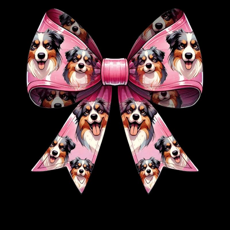Coquette Bow Australian Shepherd Dog Mom Pattern