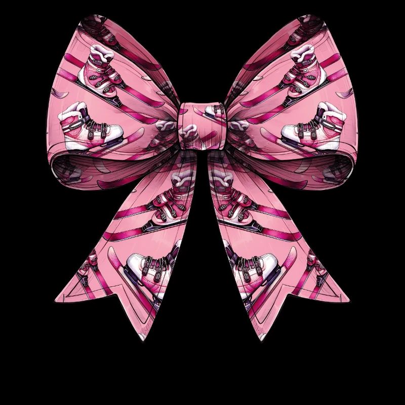 Coquette Bow Skiing Ski Mom Mothers Day Pattern