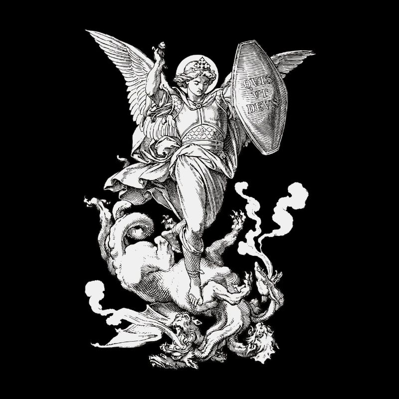 Erzengel Sankt Michael bekämpft den Drachen