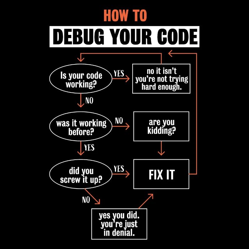 "Comment déboguer votre code" Funny Programmer Coding