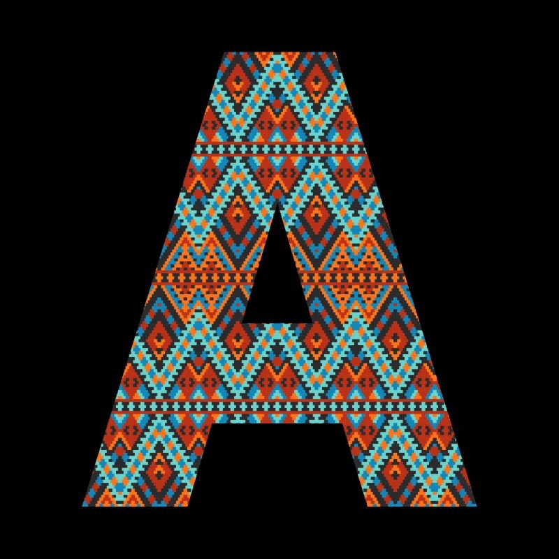 Buchstabe A- Boho-Design