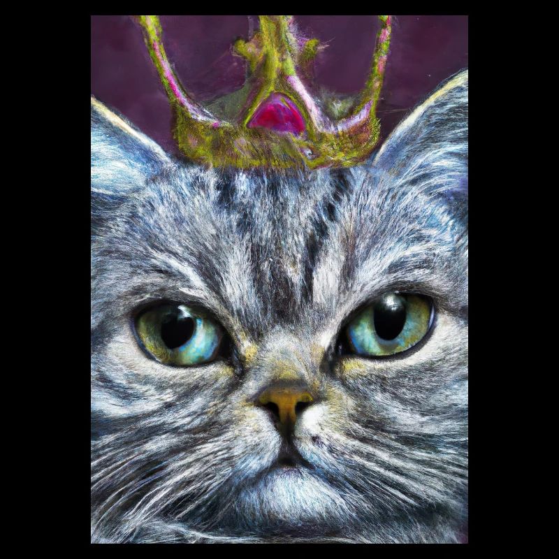 Katze mit Krone
