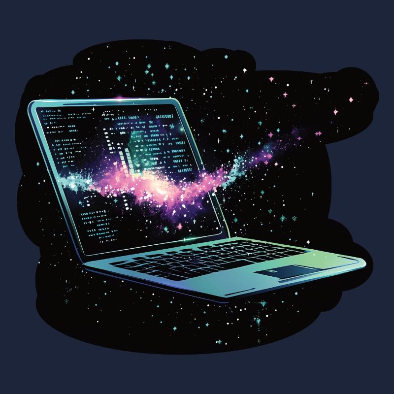 Ordinateur portable dans l’espace - Informatique - Nerd