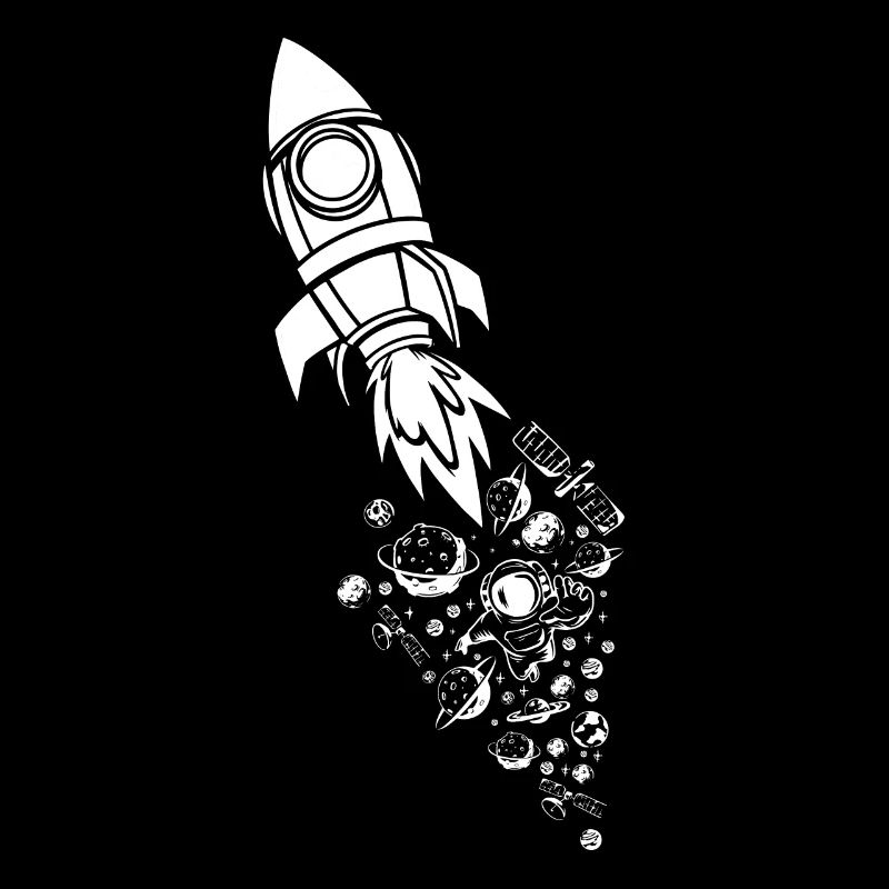 Vol spatial aérospatial Voyage dans l’espace - Fusée spatiale