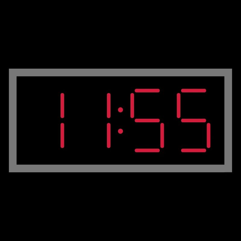 ★ couleurs de conception variables ★ horloge numérique 11:55 horloge