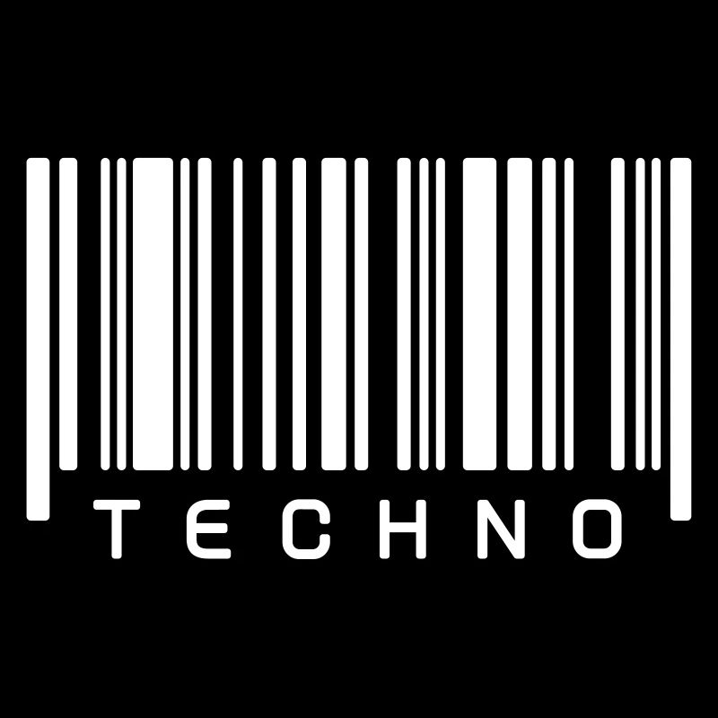 Techno Barcode Strichcode Scan Code Acid Mnml Rave