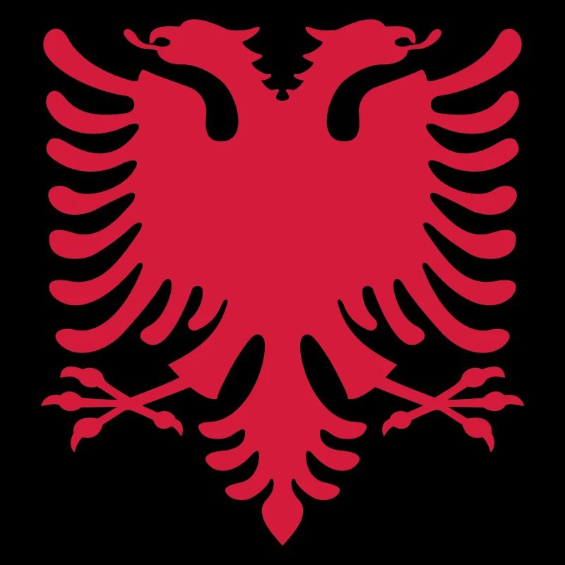 Albania flag double eagle