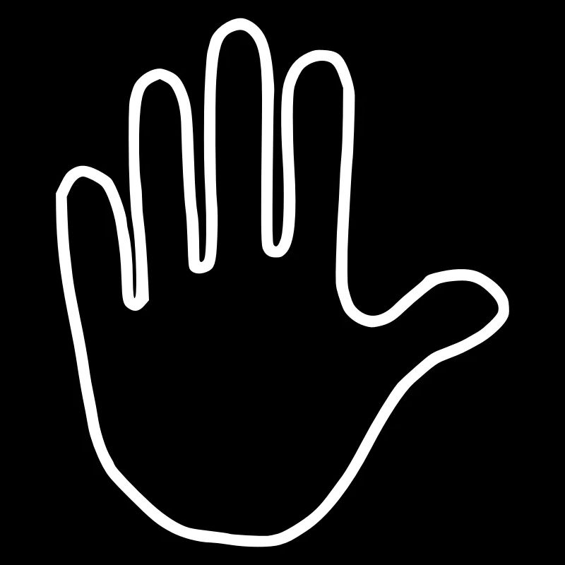Emoji Hand Sketch White