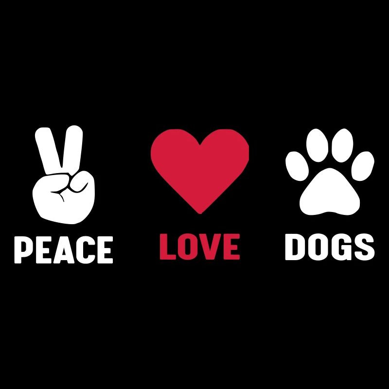 Frieden Liebe Hunde