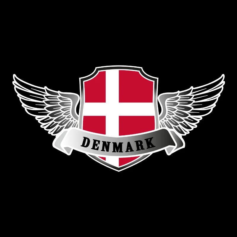 Denmark Danmark Danemark Drapeau Drapeau Wings