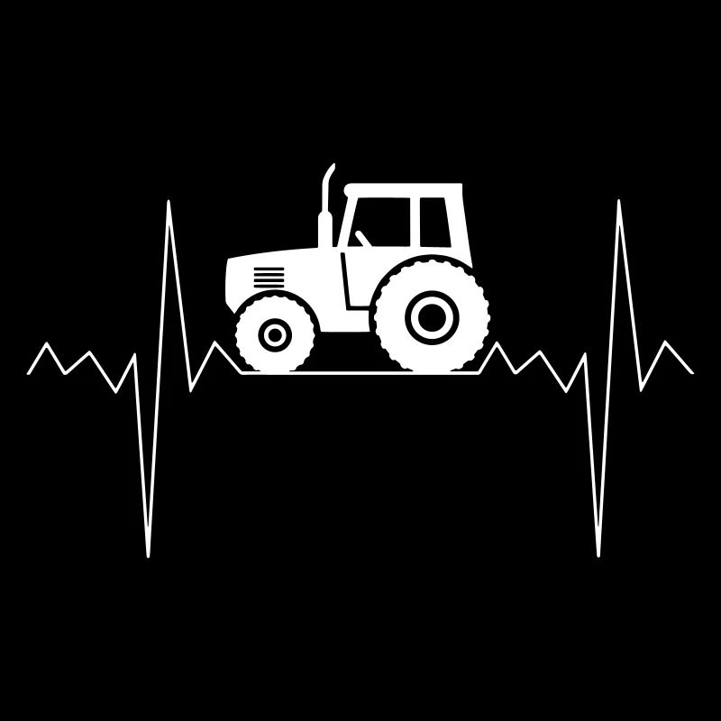 Herzfrequenz Herzschlag Traktor Trecker Geschenk