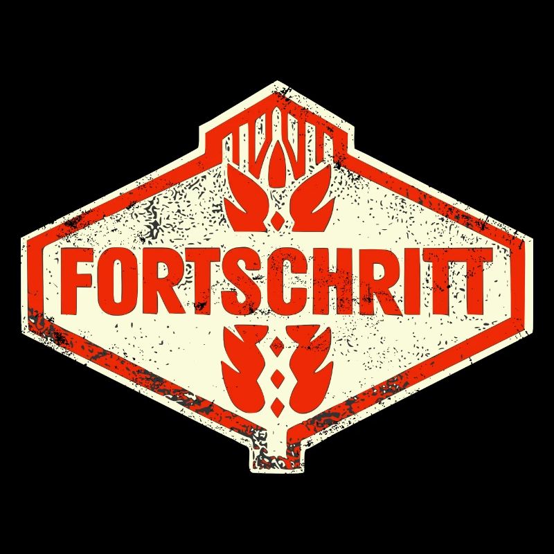 DDR FORTSCHRITT Retro Logo Ostalgie LPG