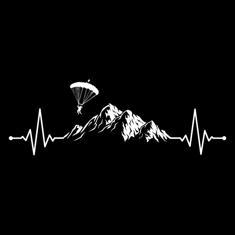 Paragliding Skydiving Mountain Frequency White