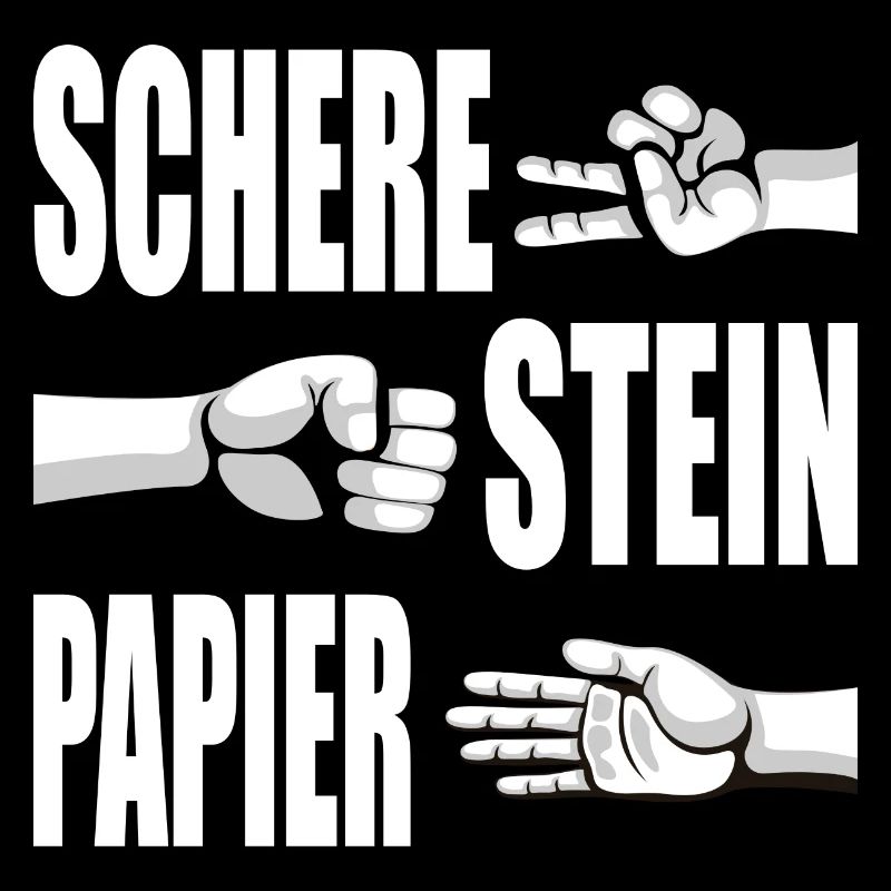 Schere Stein Papier Schnick Schnack Schnuck