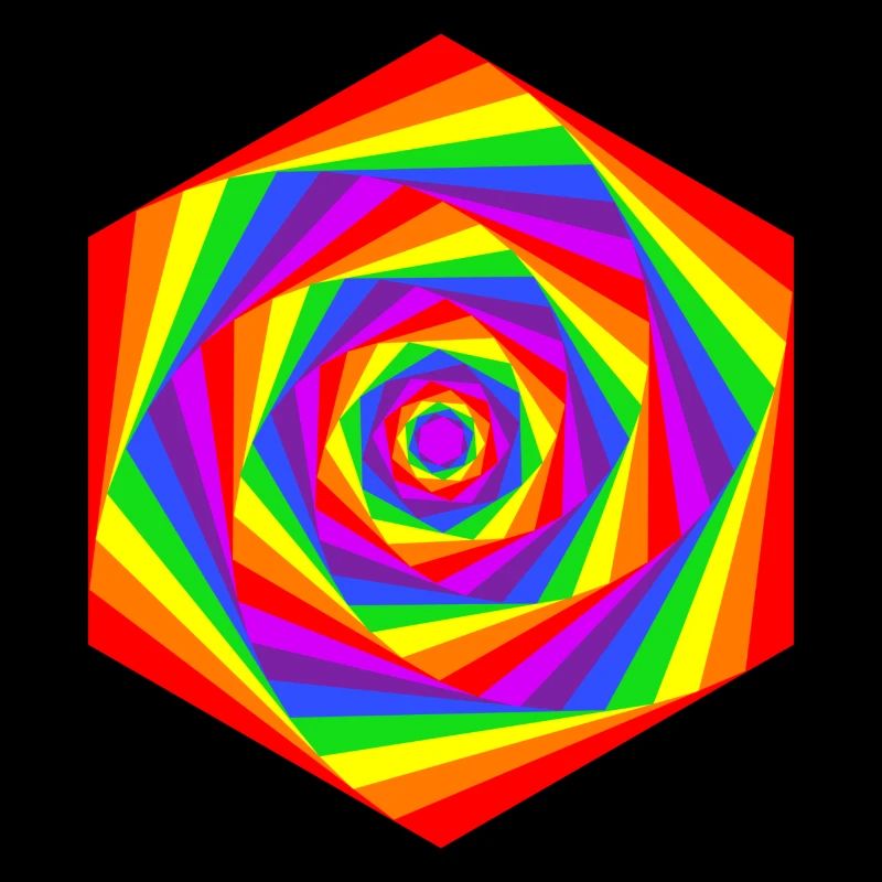 Regenbogen Hexagon