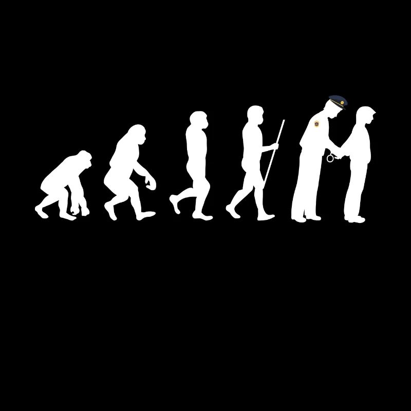 Police evolution development funny gift idea