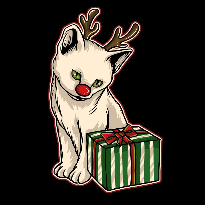 Pull de Noël moche Chat