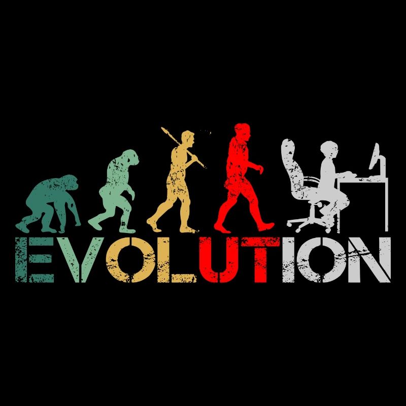 Computer Nerd Programmierer Evolution witzige