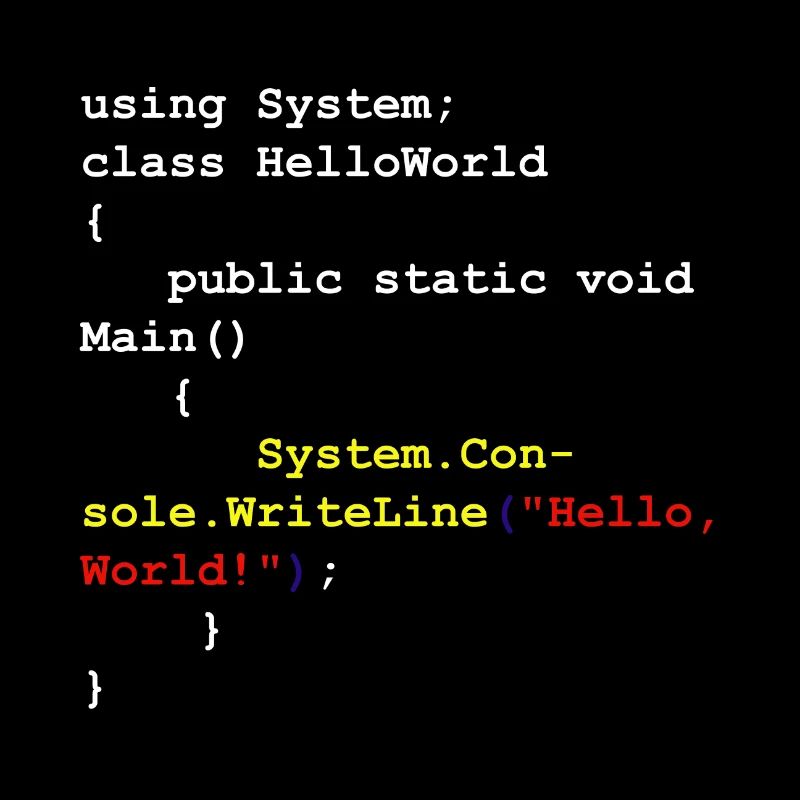 Hello World C# Sharp Entwickler Programm Geschenk