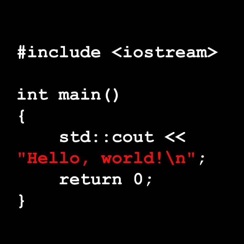 Programme du développeur Hello World C ++