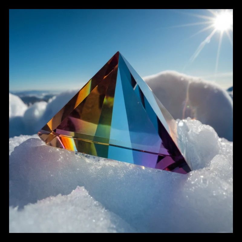 Rainbow crystal prism. Captivating,eye-catching