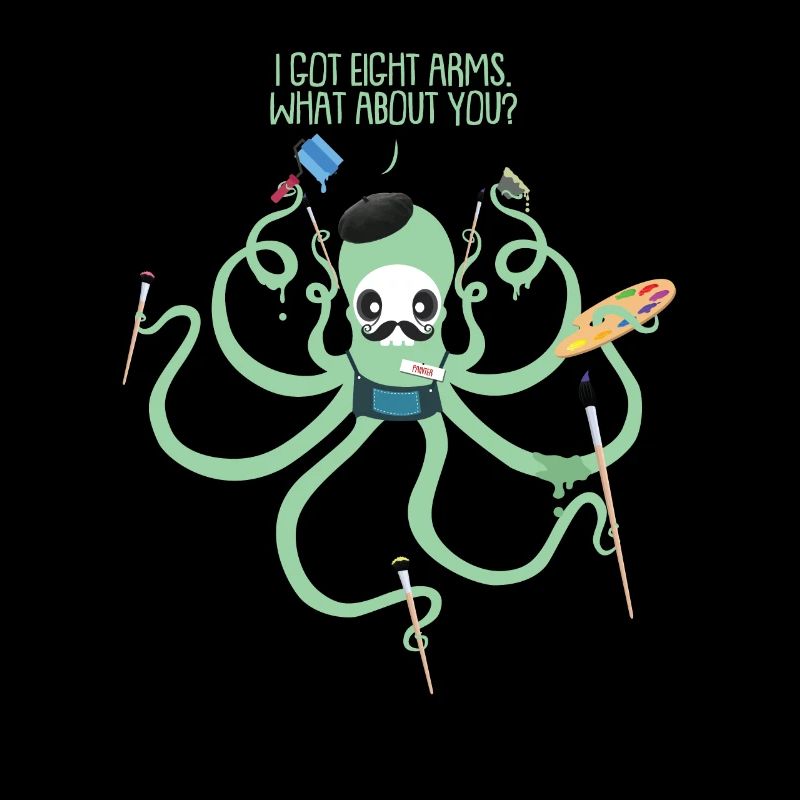 Painter Gift Party Octopus Brush Octopus Ocean Ocean