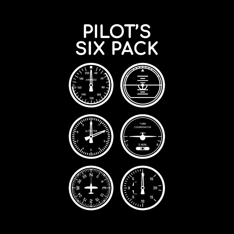 Luftfahrt - Pilot's Six Pack - Geschenk