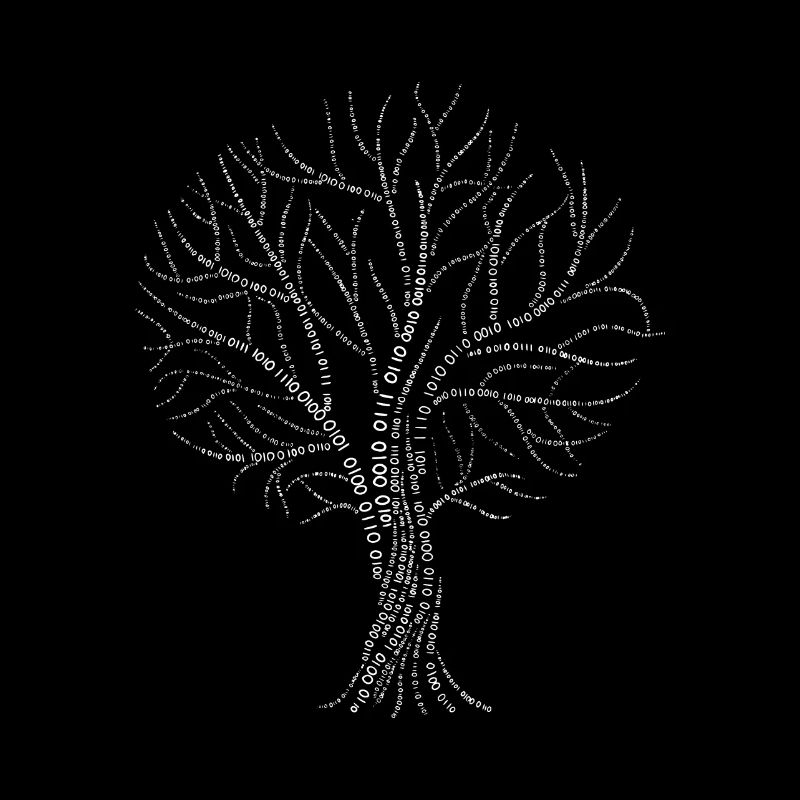 Arbre binaire Zéro Un Code Cadeau branche branche