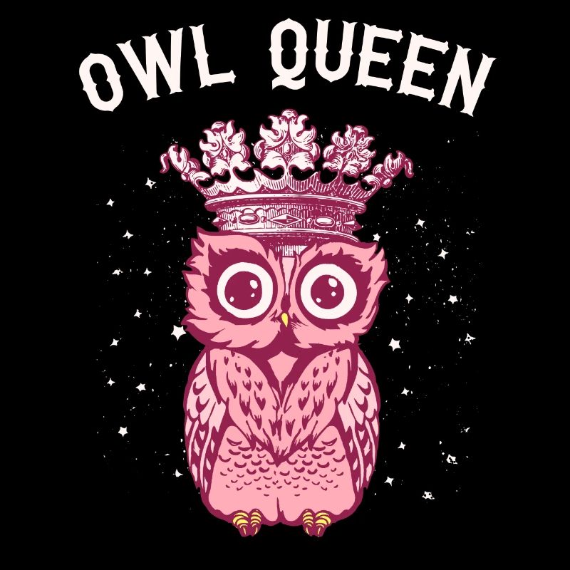 Owl Queen Eule Königin Eulen Pink Rosa Geschenk