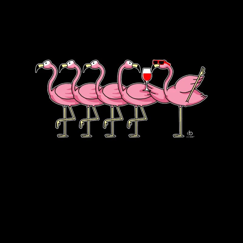 Flamingo Wein Wine Alkohol Rotwein cool Geschenk